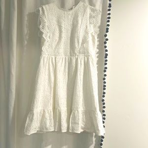 White lacy tea dress